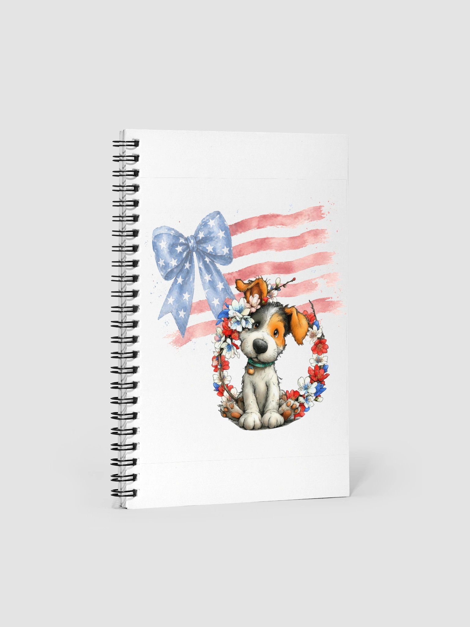 Patriotic Puppy Spiral Notebook product image (1)