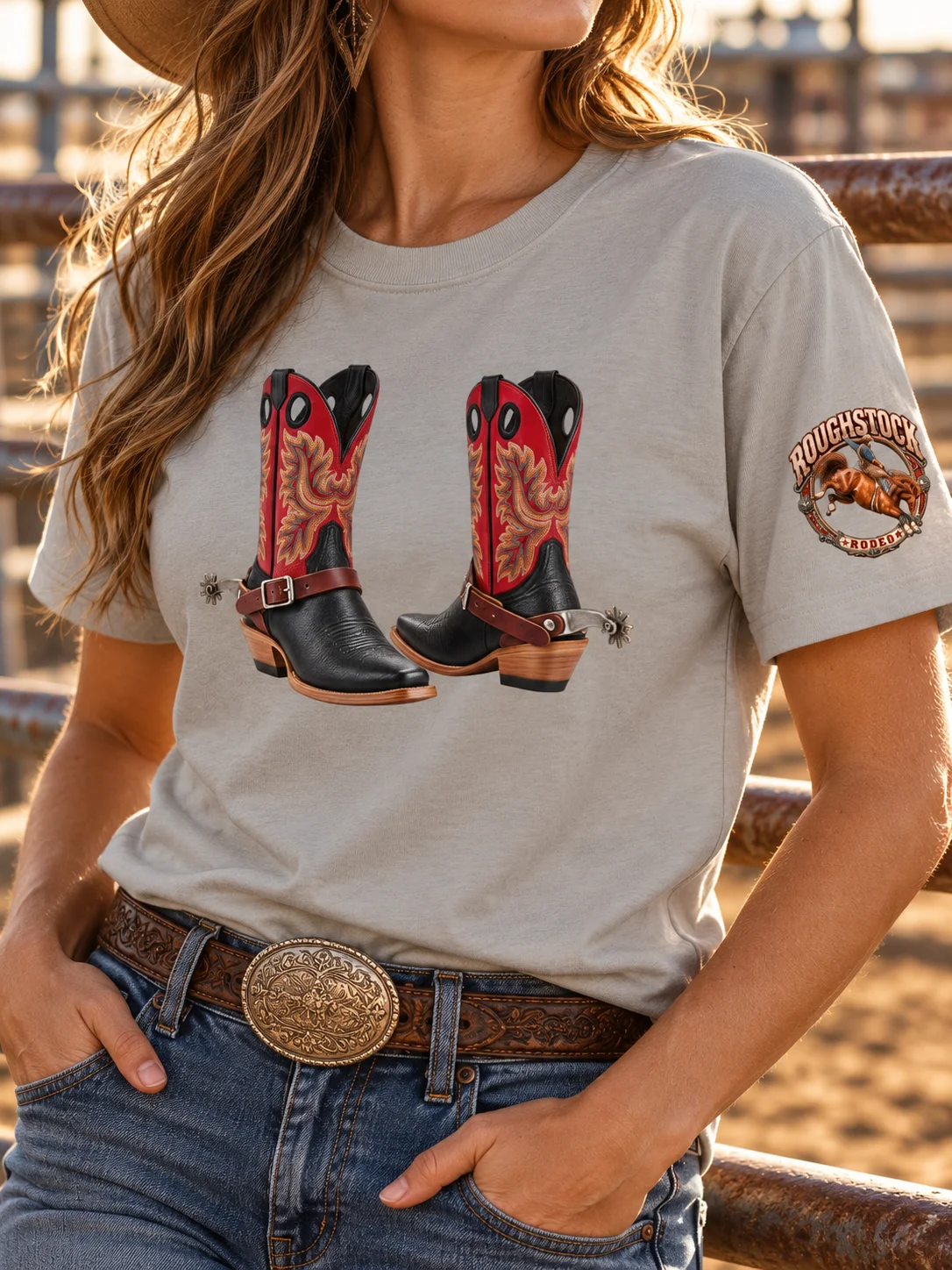 Red Spur Cowboy Boots Western T-Shirt | ROUGHSTOCK™ product image (163)