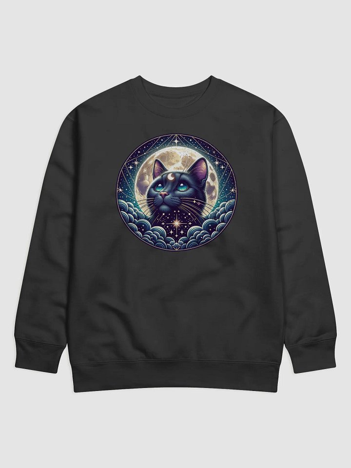 Mystical Stargazing Cat with Celestial Moon and Stars product image (2)