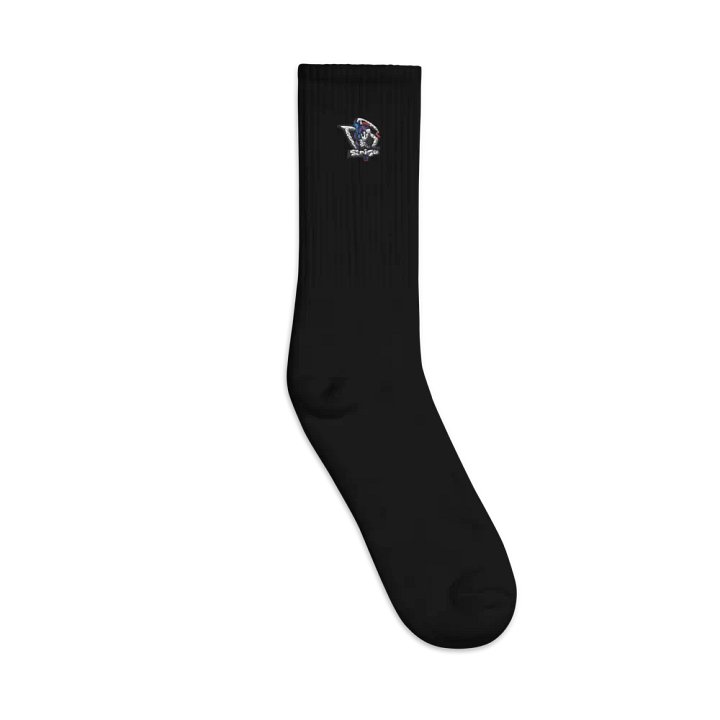Grim Reaper Emblem Embroidered Crew Socks product image (1)