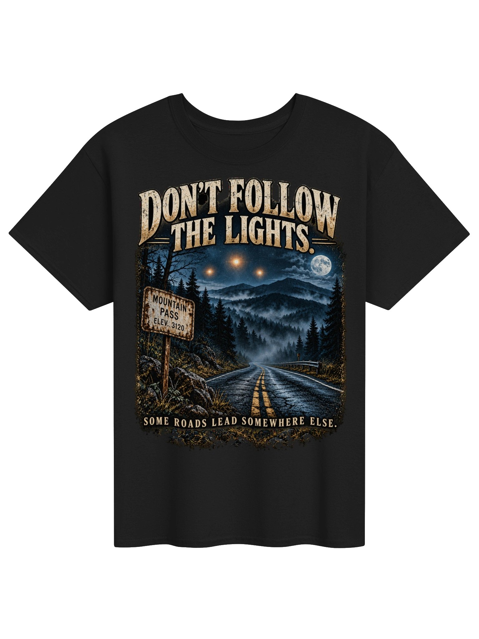 Don’t Follow the Lights T-Shirt – UFO Appalachian Mystery Tee product image (1)