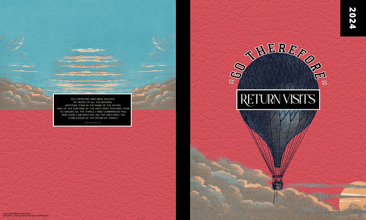 2024 My Book of Return Visits | Vintage Hot Air Balloon | Red product image (1)