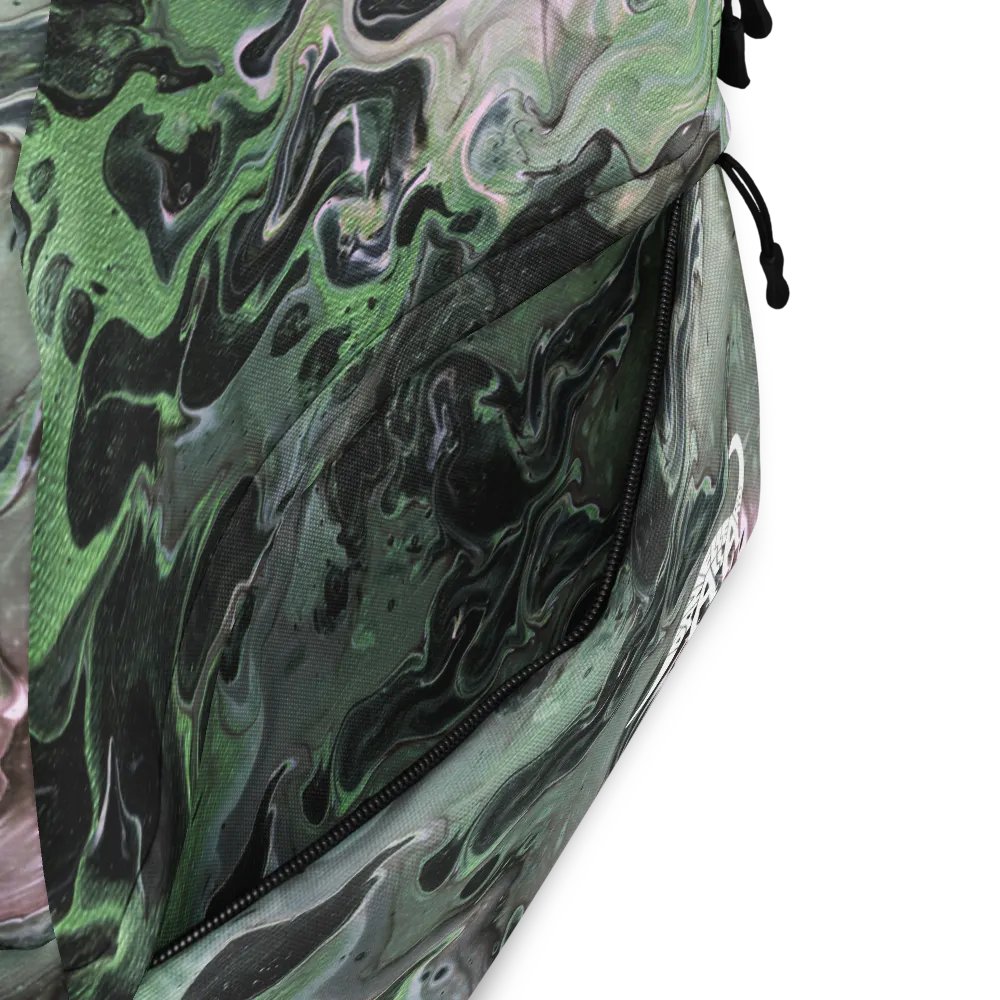 Metallic Green Fluid Acrylic Backpack product image (10)