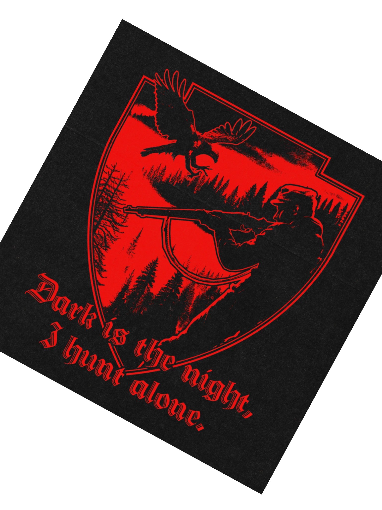 "I HUNT ALONE" STICKER RED product image (4)