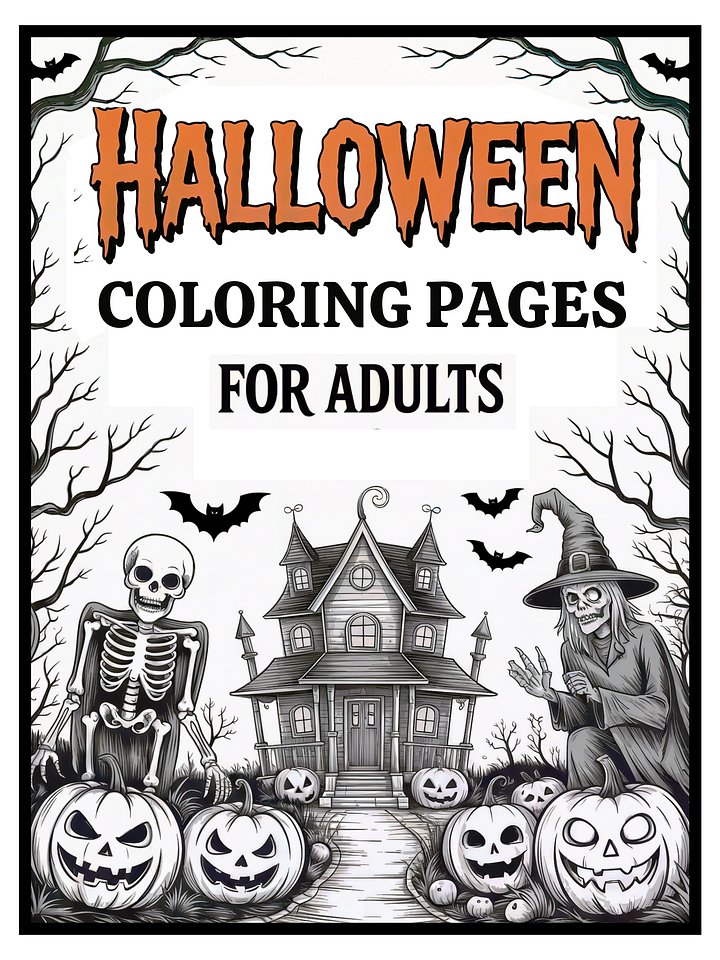 🕸️ 150 Spooktacular Halloween Coloring Pages for Teens & Adults product image (1)