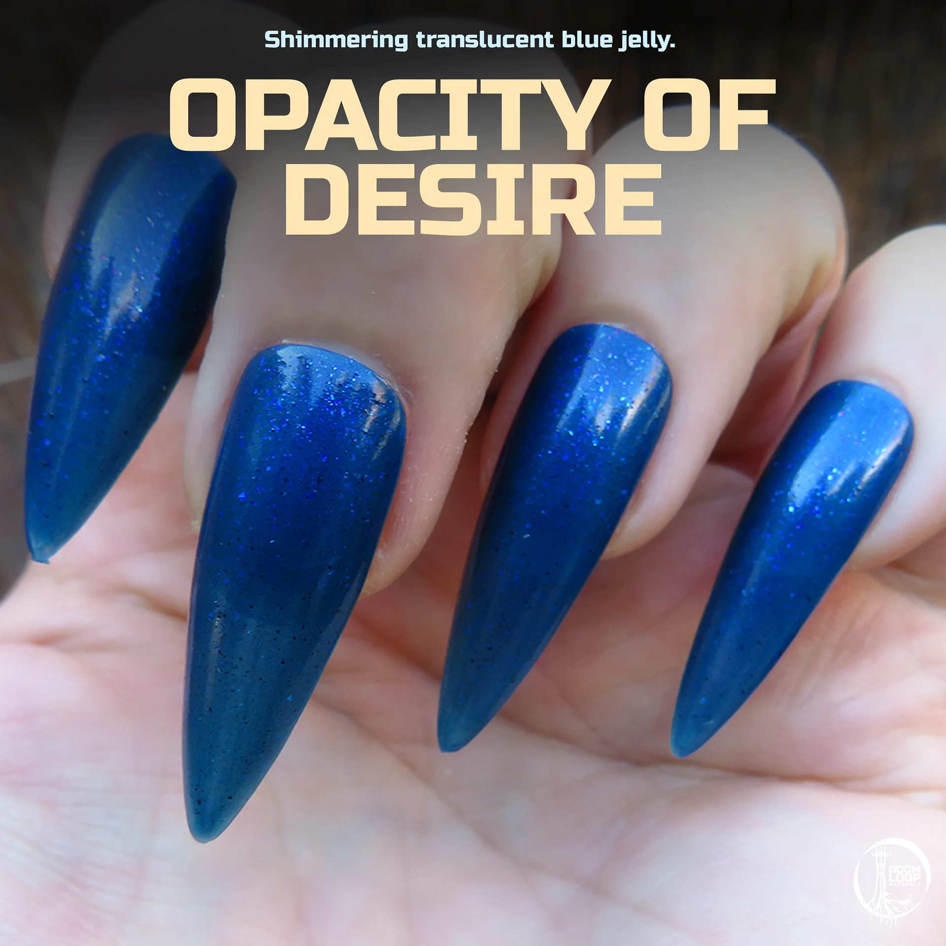 OPACITY OF DESIRE - Shimmering Blue Translucent Jelly Nail Polish product image (1)