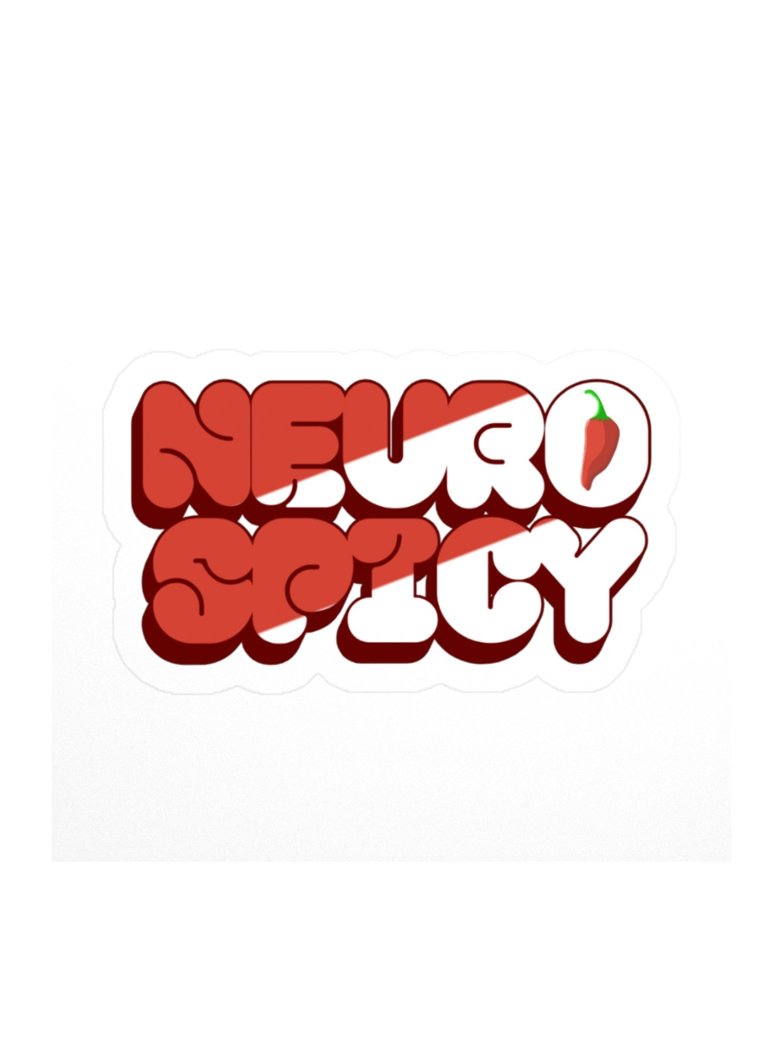 Neuro Spicy Bubble Letters Sticker product image (2)