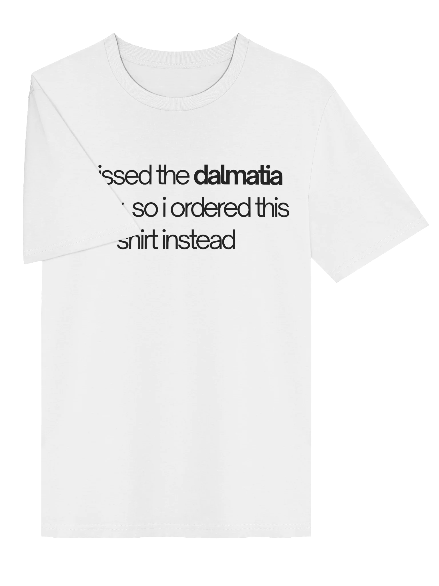 Dalmatia Text Tee (White) product image (2)