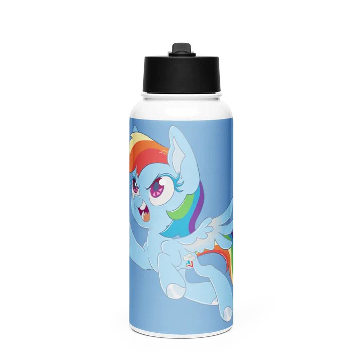 Rainbow Dash Stainless Steel Water Bottle with a Straw Lid product image (1)