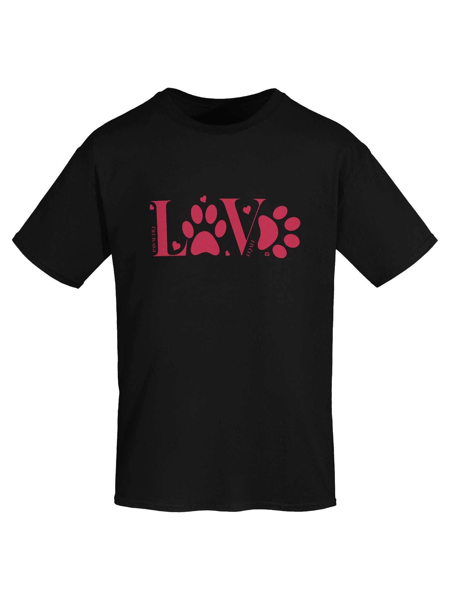 Dog LOVE Vibes Heavyweight PAWSETIQ 100% Cotton T-shirt by EQALL® Essentials_Cherry Red product image (55)