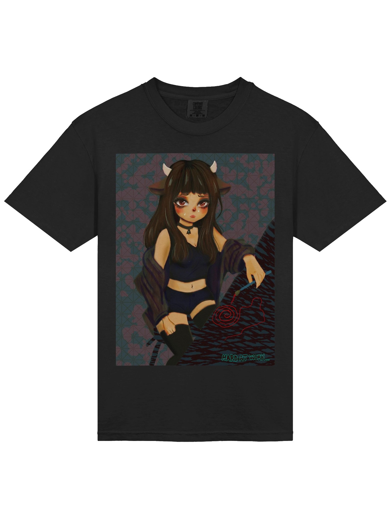 Struggling Aritst Cow-Girl Anime T-Shirt product image (3)