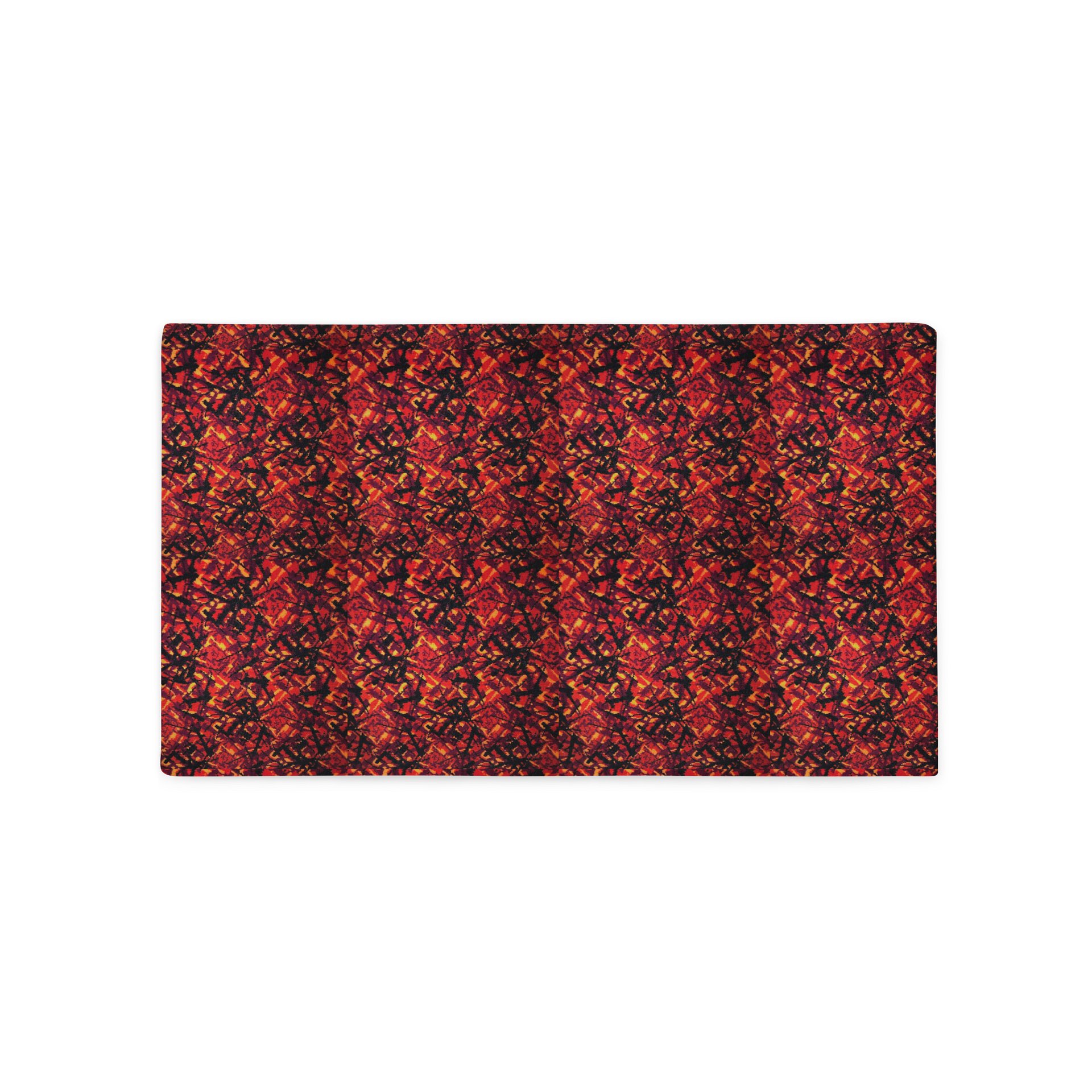Retro Red Danish Plush Pattern Cushion – Pillowcase product image (5)