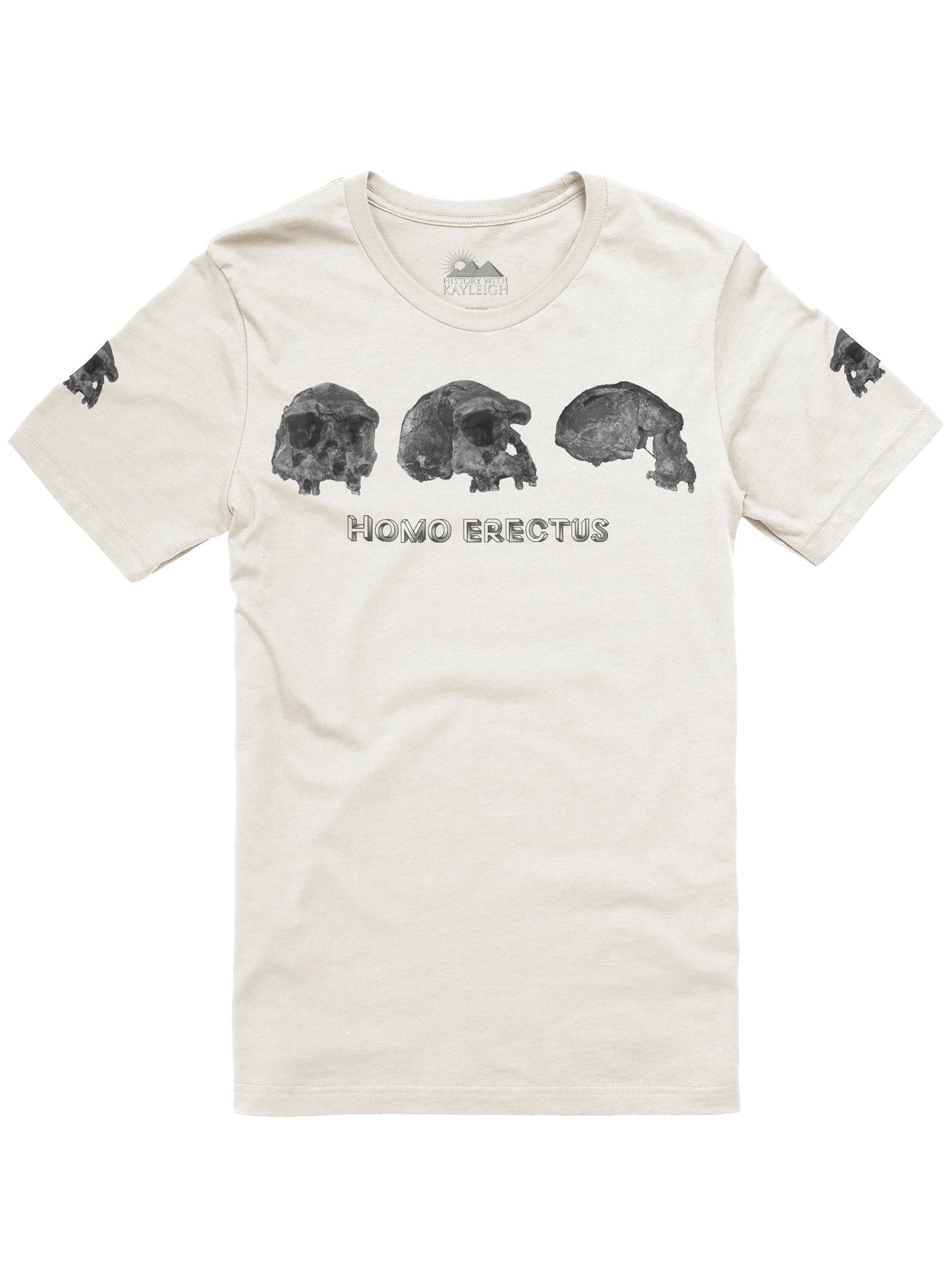 Erectus Fossil Skull T-Shirt Light product image (3)