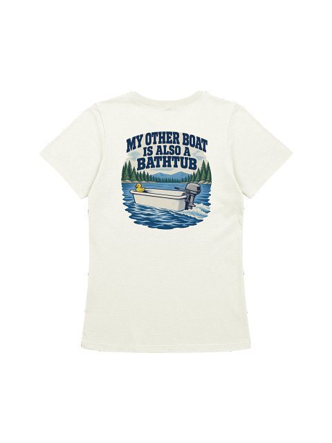 My Other Boat Is Also A Bathtub - Women's Relaxed Tee - back