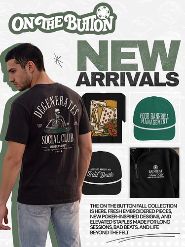 🍂 THE FALL DROP IS LIVE.

New season. New ways to make questionable decisions at the table.

The On The Button Fall Collectio...