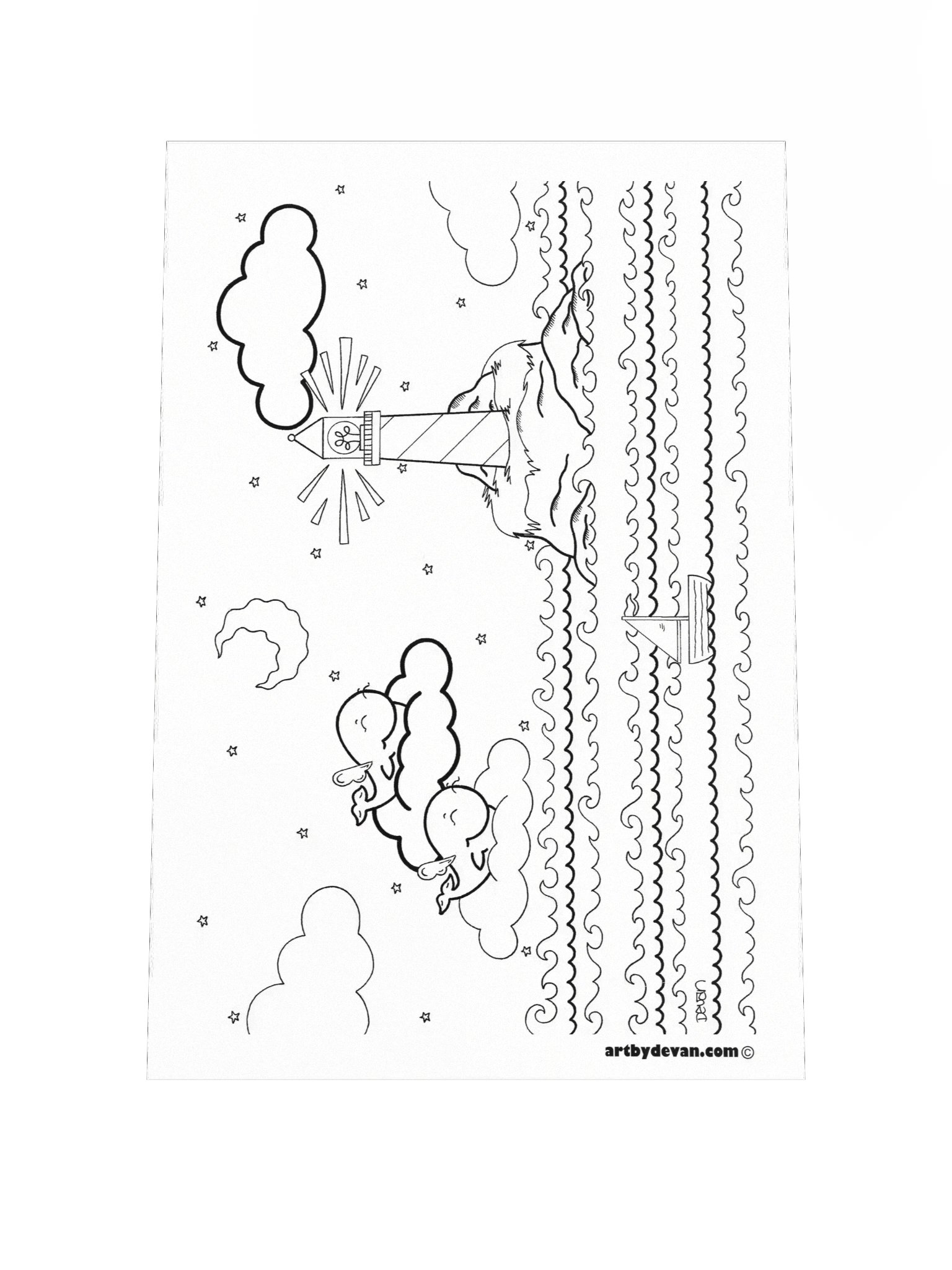 Color Your Own Art: Whale Watch product image (1)