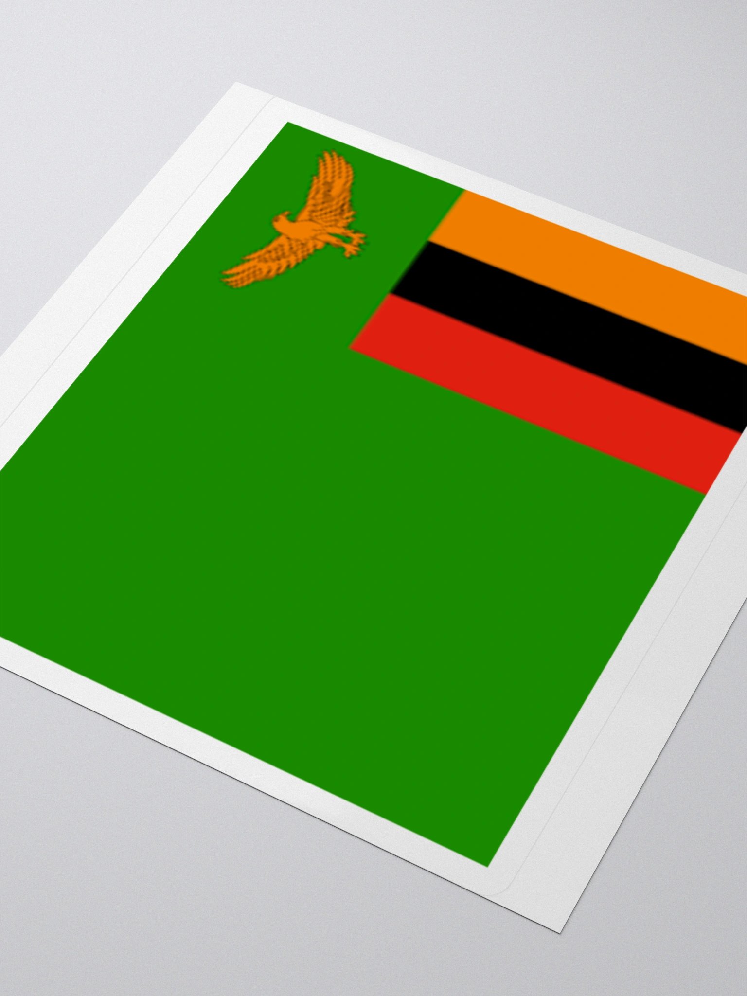 Zambia Flag Sticker | Orange Eagle Design | Durable Vinyl | 3 Sizes product image (9)