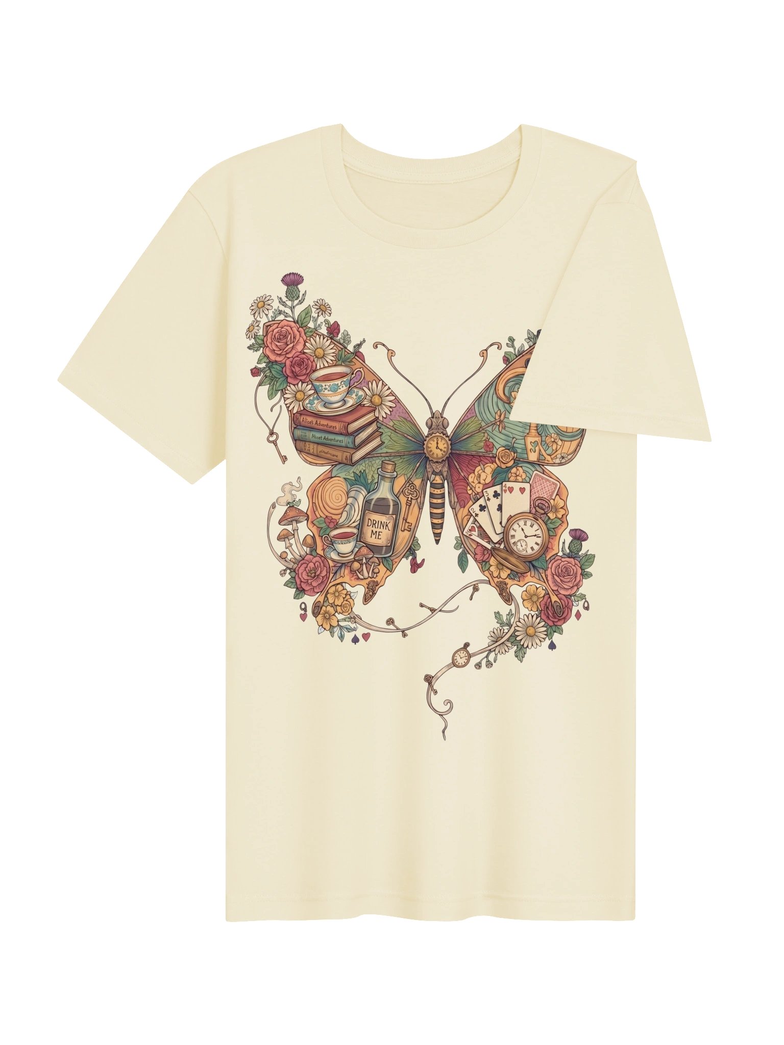 Alice in Wonderland Butterfly Shirt, Whimsical Literary Graphic Tee product image (110)