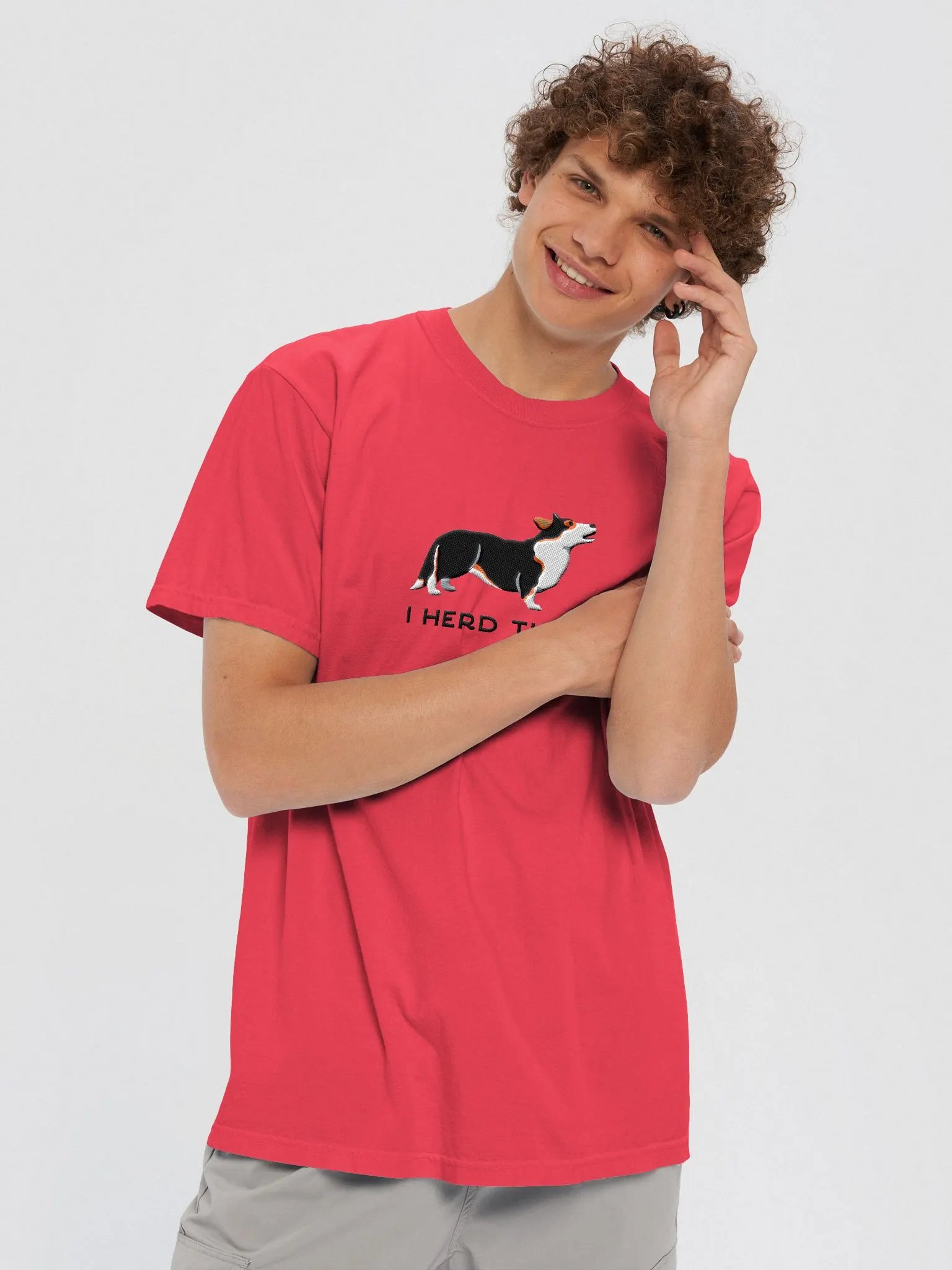 I Herd That T-Shirt(Embroidered) of a Cardigan Welsh Corgi(Tricolor) product image (5)