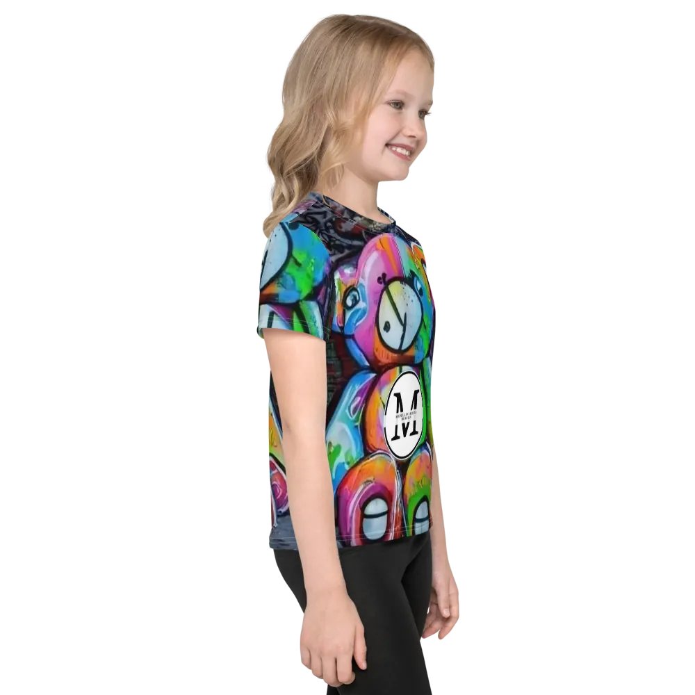 Graffiti Teddy Bear Kids T-Shirt product image (5)