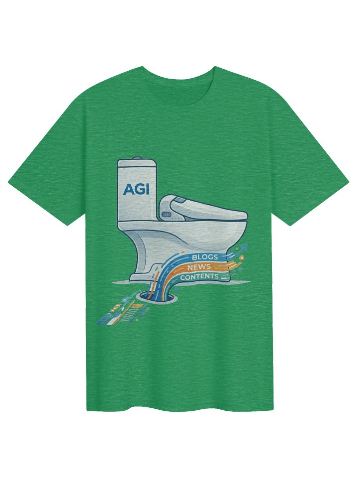 AGI Content Factory T-Shirt | AI Slop Humor for Future Natives product image (1)