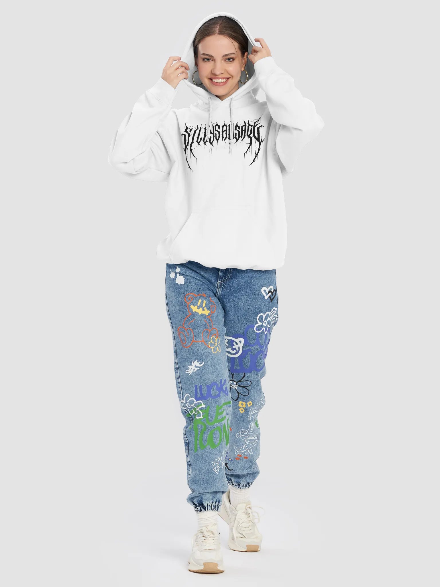 Sillysau5age Deathmetal Hoodie (Black) product image (8)