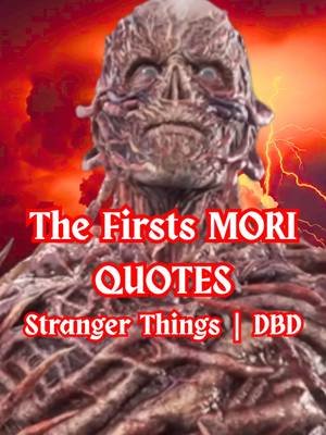 The First doesn’t kill in silence. These are all of The First’s voice lines spoken during his Moris in Dead by Daylight’s Stranger Things chapter 2. #DeadByDaylight #DBD  #StrangerThings #StrangerThingsDBD #DBDKiller #DBDTok #UpsideDown #HorrorTok #GamingTok #Mori #VoiceLines #DBDLore #HorrorGaming #SpookyTok #StangerThingsChapter2 #FYP #ForYou #FYPage