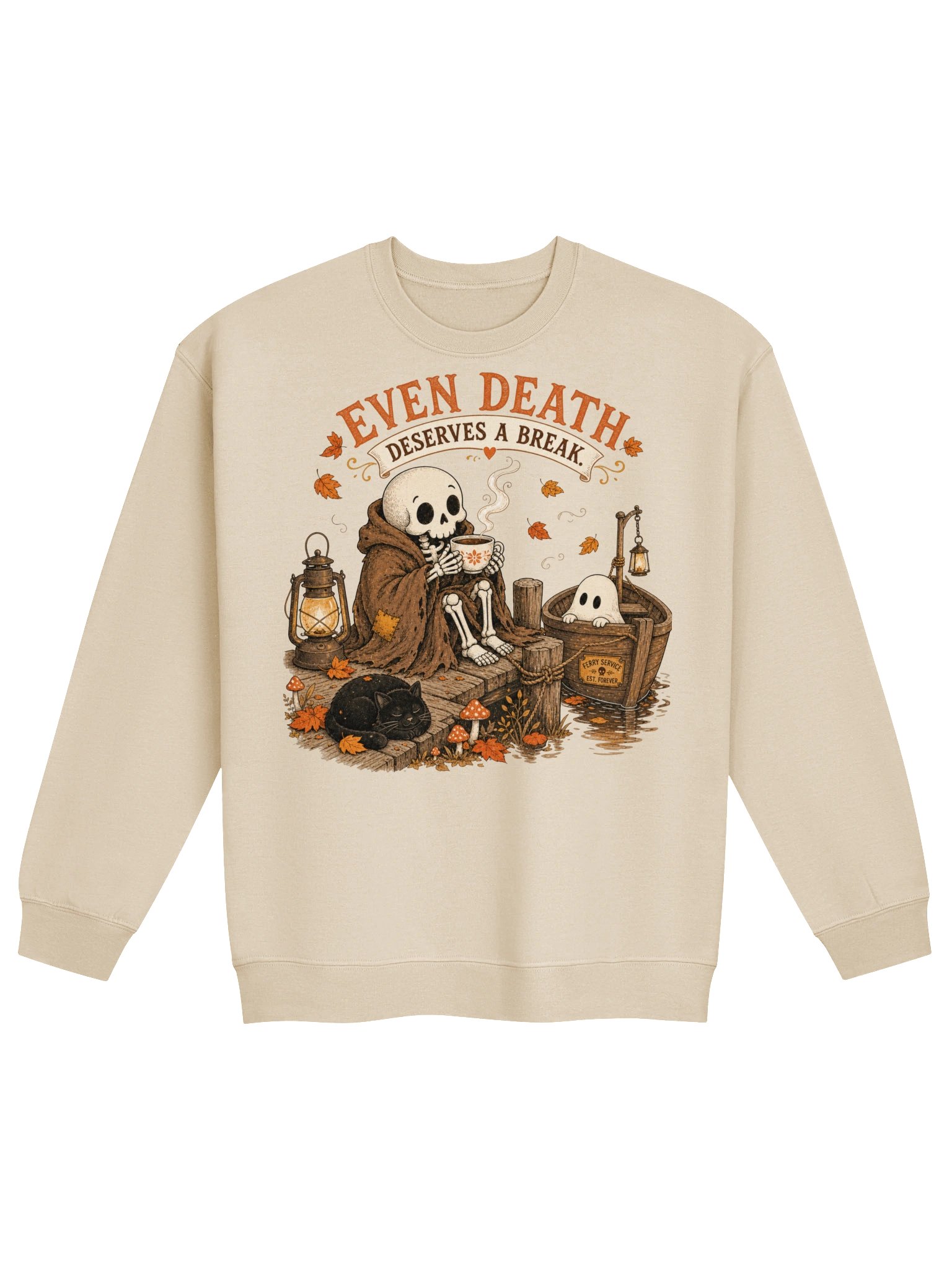 Even Death Deserves a Break Halloween Crewneck product image (65)