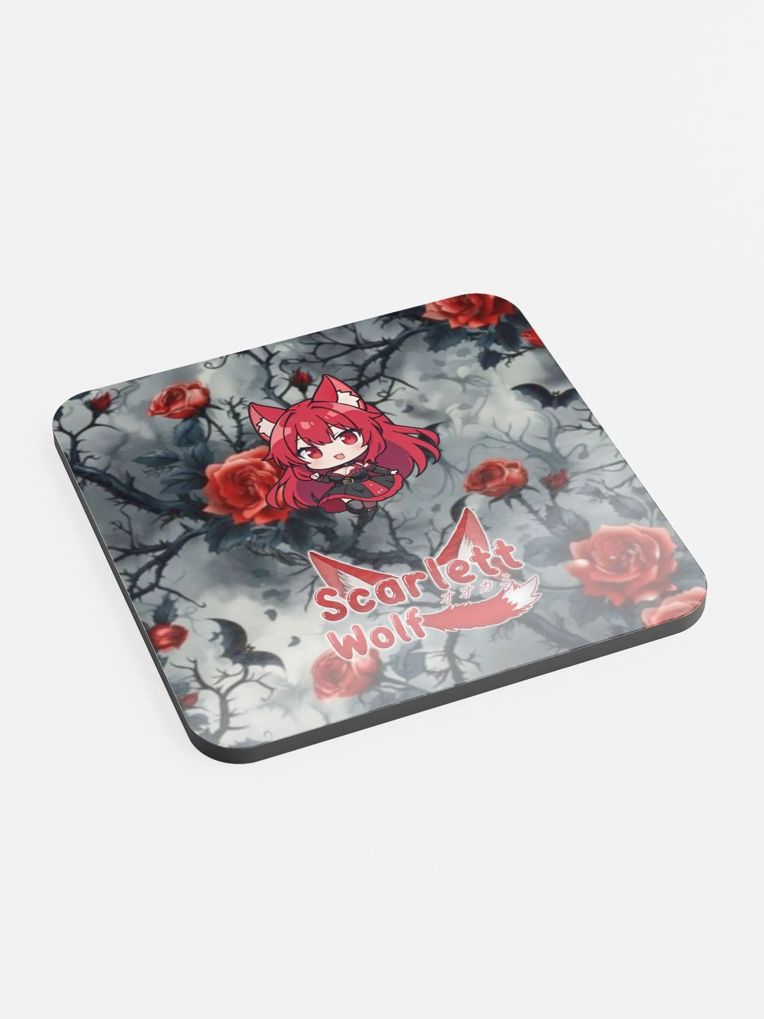 Chibi Scarlett Wolf coaster product image (4)