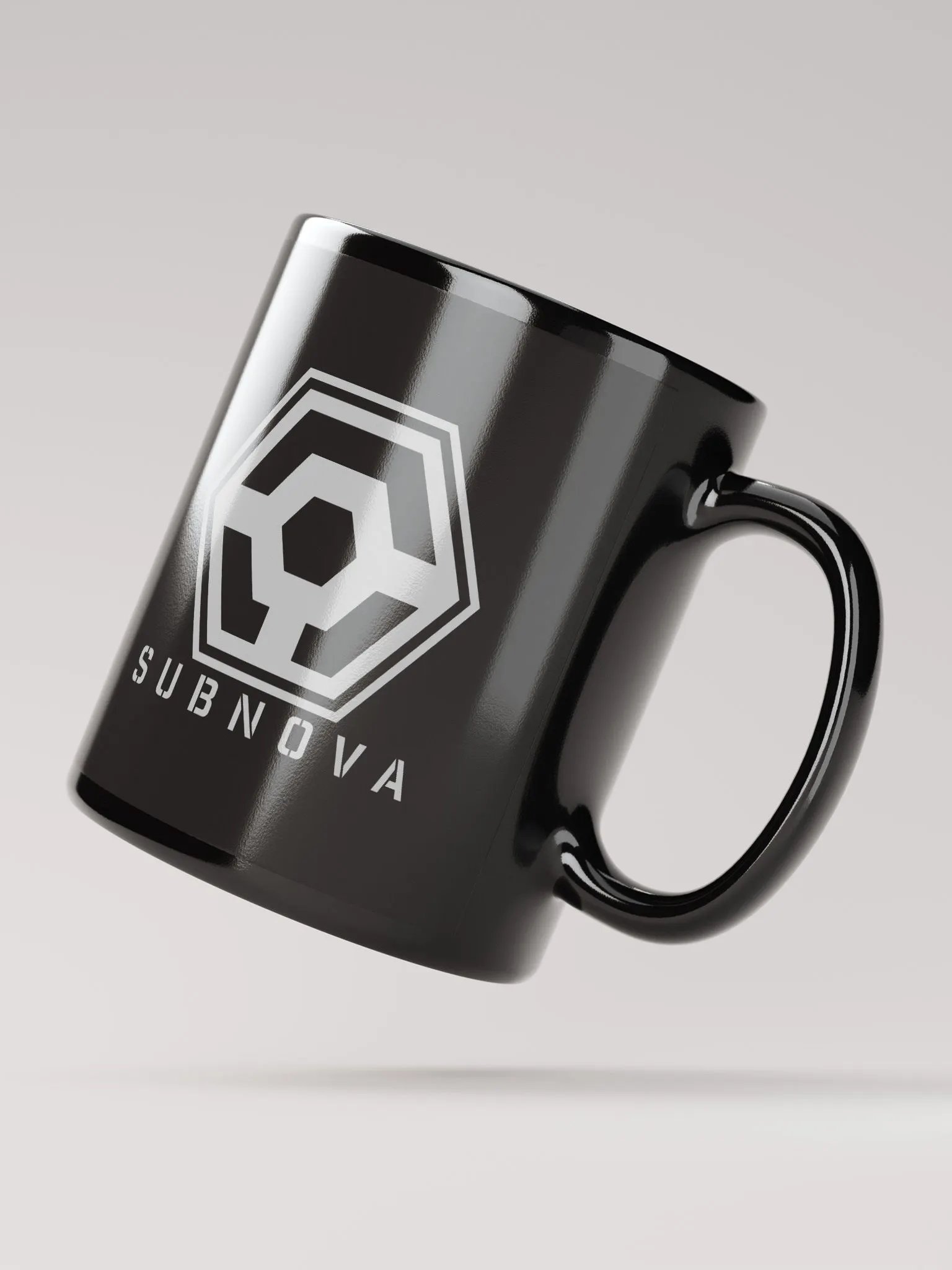 Hexagonal Connection Black Mug product image (3)