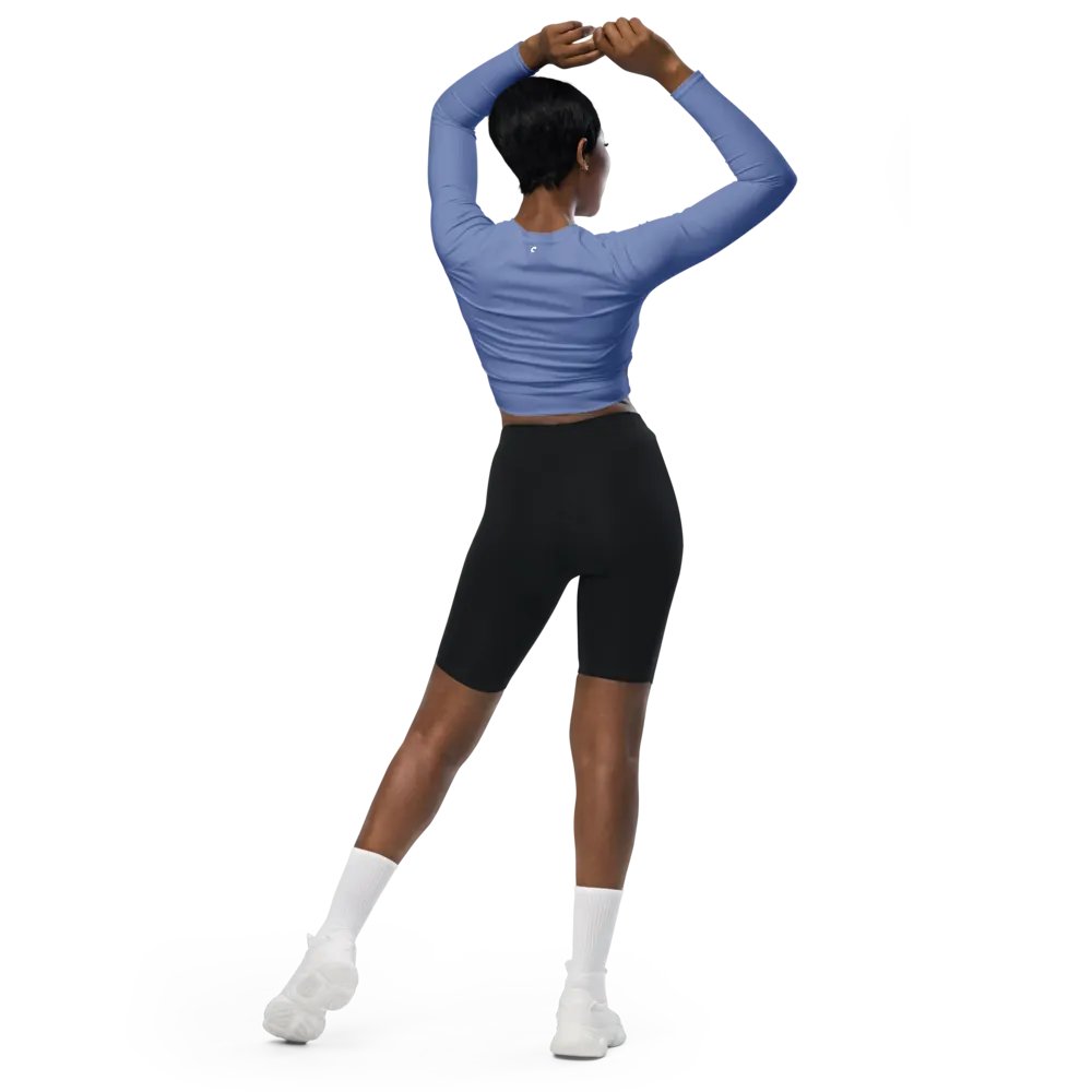 Wild Blue Recycled Long Sleeve Crop Top product image (4)