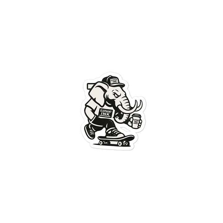 ELEPHANT INK Skateboard Elephant Die-Cut Sticker product image (2)