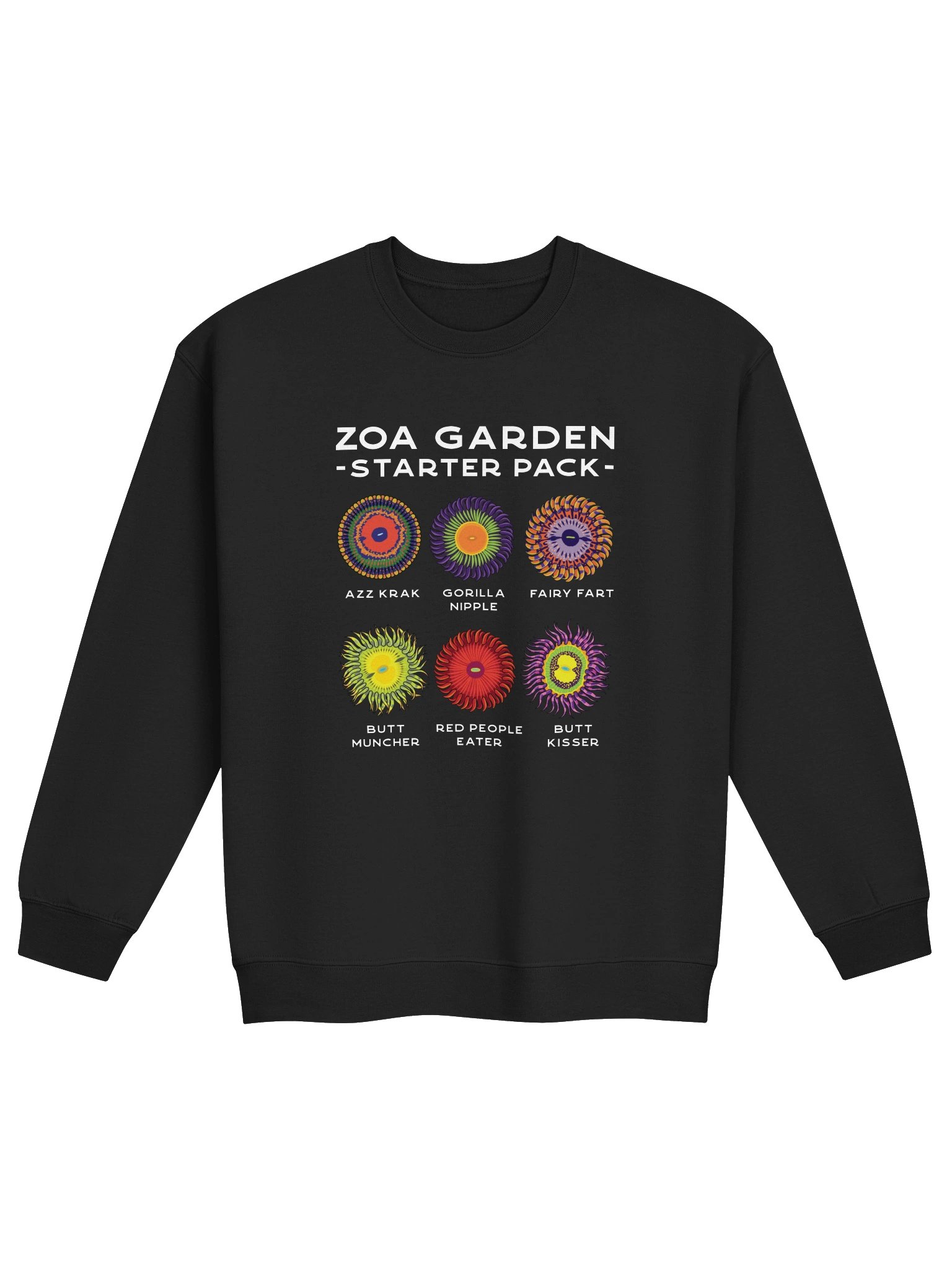 Zoanthid Garden Starter Pack Sweatshirt for Reef Aquarium Lovers product image (1)