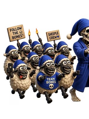 ''Sheeples Follow The Bones'' Stainless Steel Tumbler product image (2)