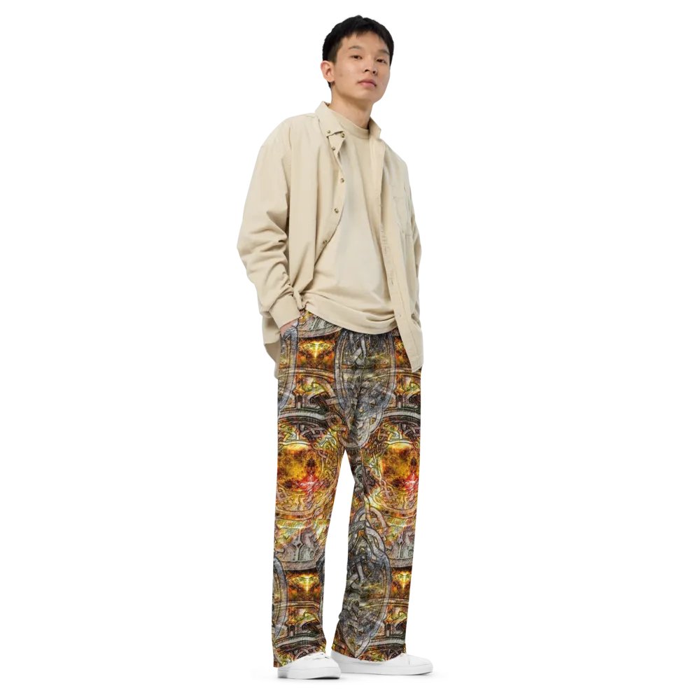 Gold and Silver Celtic Knot Wideleg Pants product image (3)
