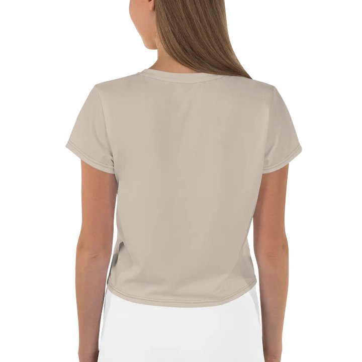 Faith It Custom Design Beige Crop Tee product image (2)