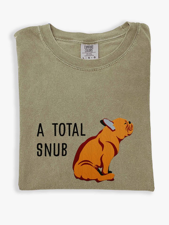 A Total Snub T-Shirt(Embroidered) of a French Bulldog(Tan) product image (1)