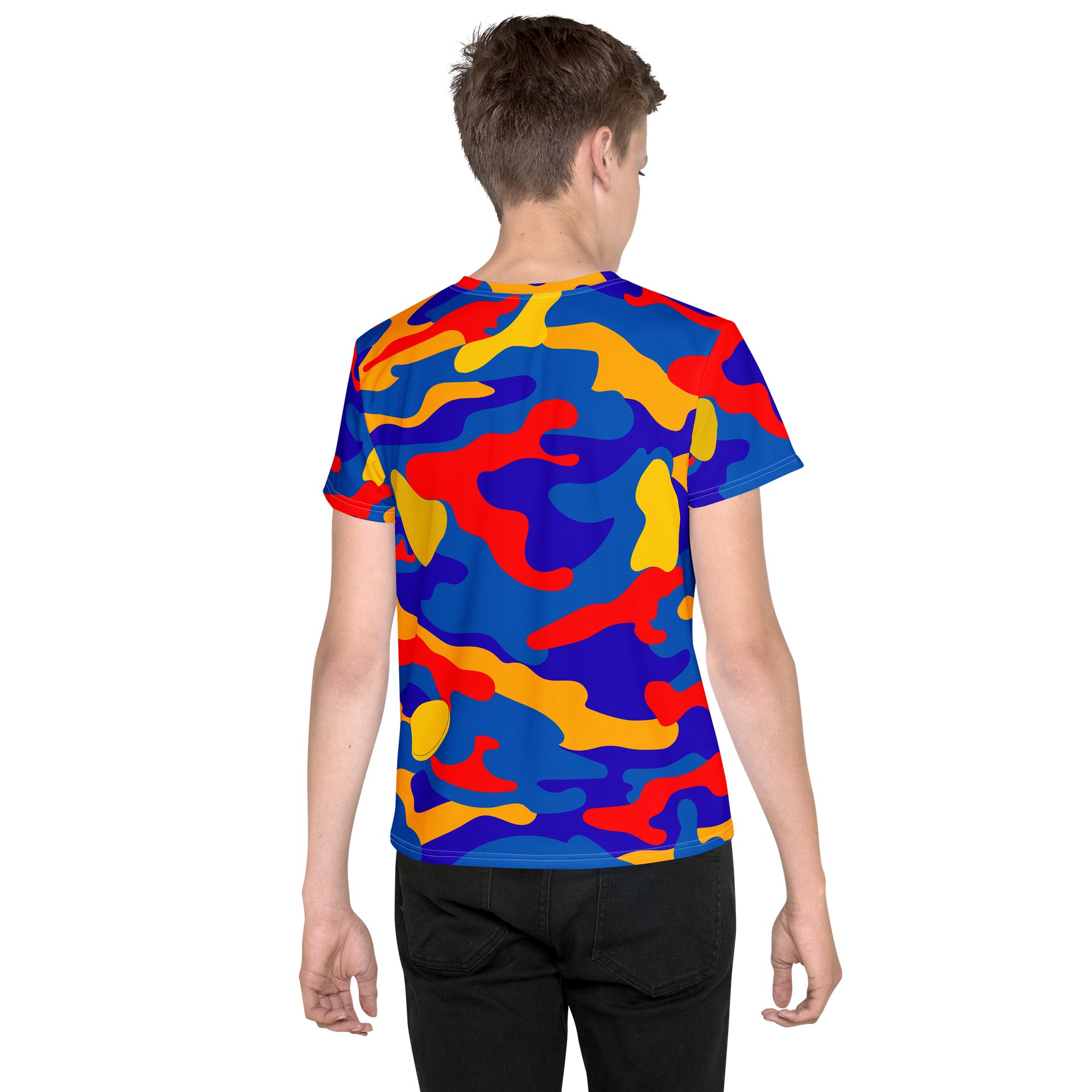 Kids Camo T-Shirt – Bold Multi-Color Graphic Tee product image (2)