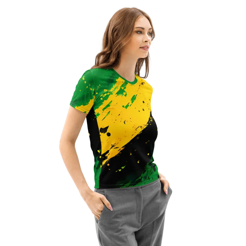 Vintage Jamaica Sport Print - Caribbean Apples | Women’s Cotton Crew Neck T-Shirt product image (5)