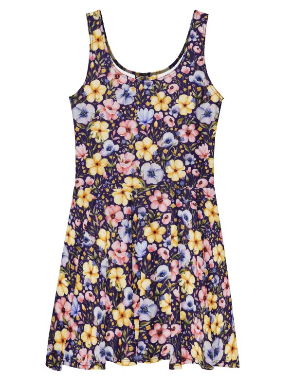 Women’s Floral Dress – Elegant Sleeveless Fit & Flare Summer Sundress product image (3)
