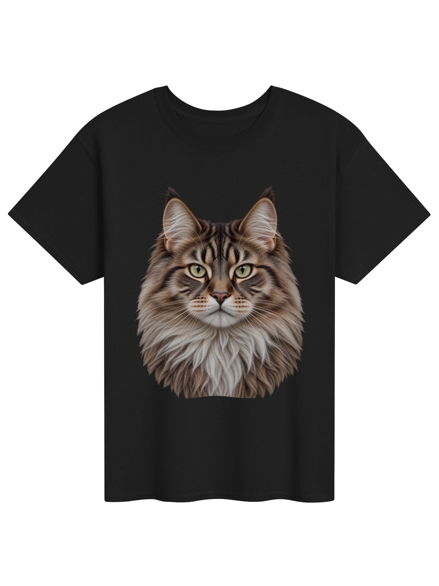 Cat - Long-Haired Tabby (Face) — Unisex Gildan Heavyweight 100% Cotton T-Shirt product image (1)