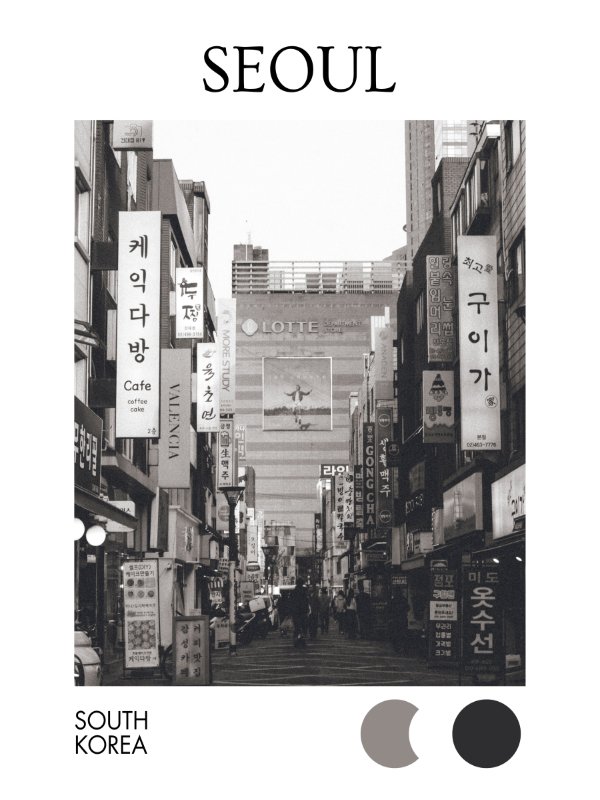 Streets of Seoul I - Black & White / Digital product image (1)