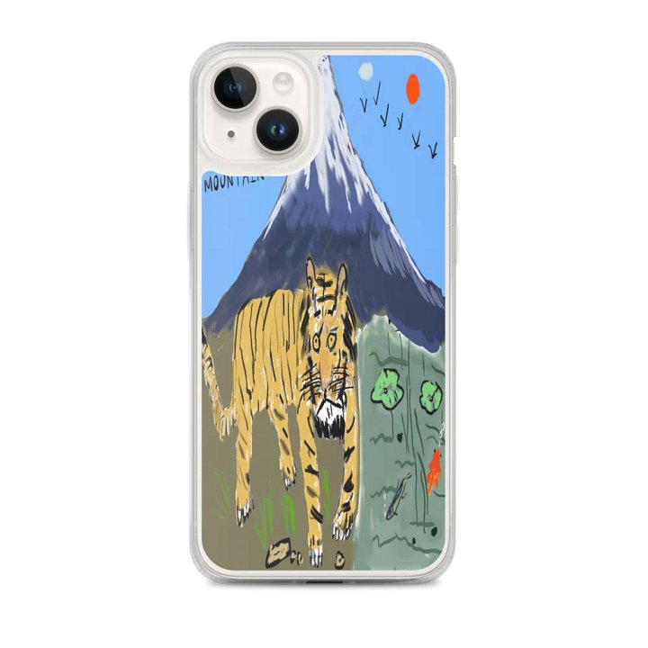 MagSafe® Clear Case for iPhone®： tiger and mountain product image (1)