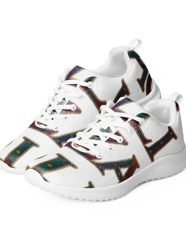 XZAQLI "Jeweled Script" Premium Men's Sneakers (White) product image (1)