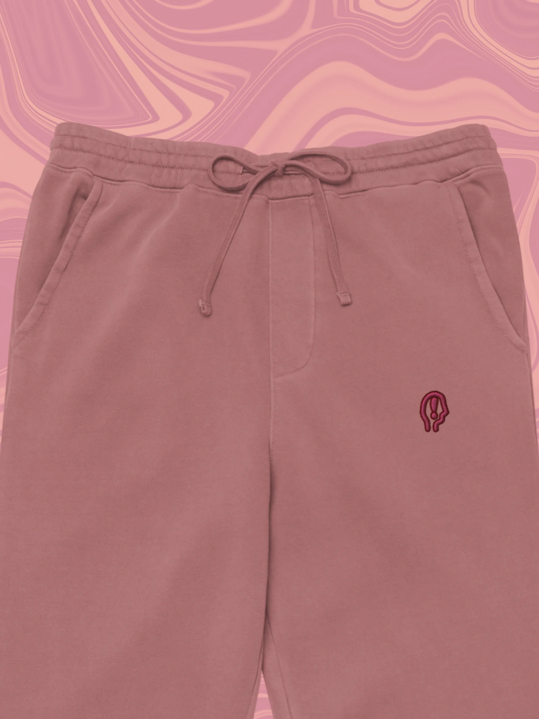 EXCLAIMING MENTALLY (rose design) pigment dyed sweatpants product image (10)