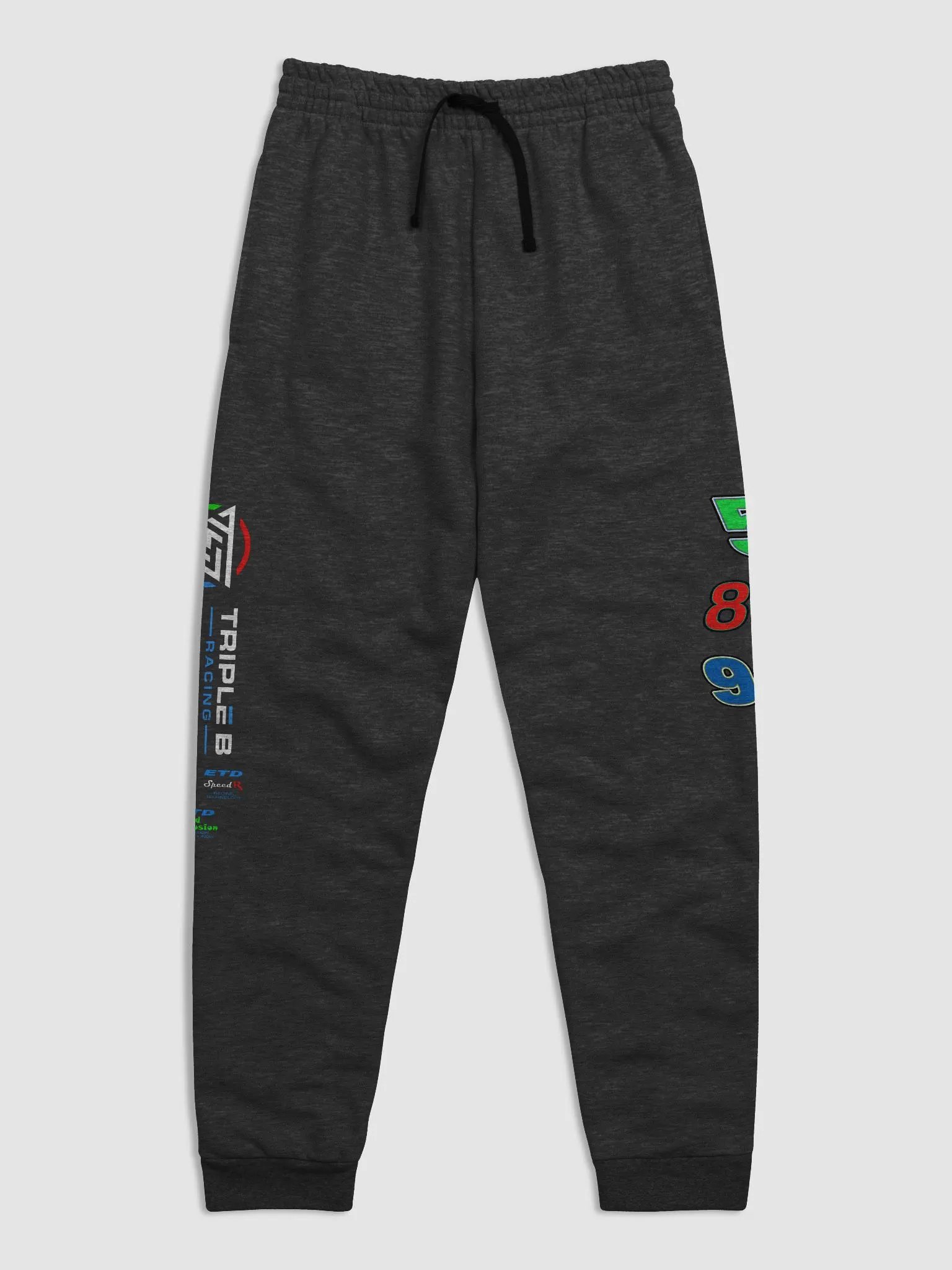 Triple B Racing numbers jogger pants (Black) product image (4)