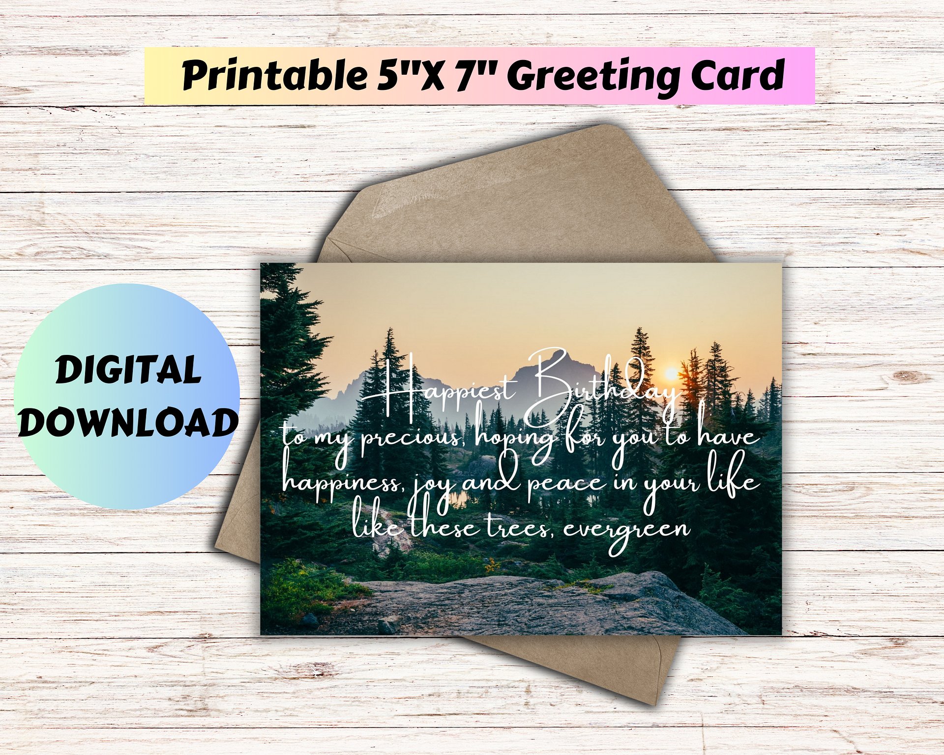 Happy birthday greeting card, 5