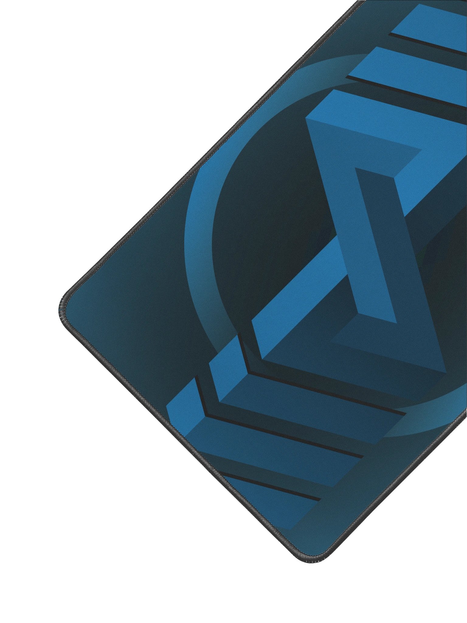 Blue Logo Design on Black Deskmat (12" x 18") product image (2)