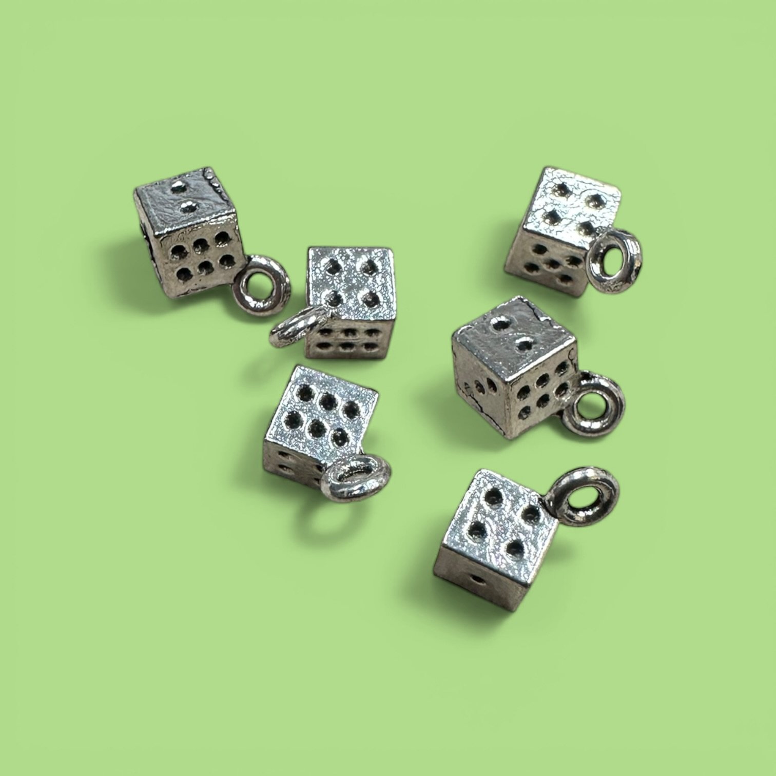 Mini Dice Silver Whinny Winners Braid and Bridle Charms for Horses | Little Shop of Ponies product image (1)