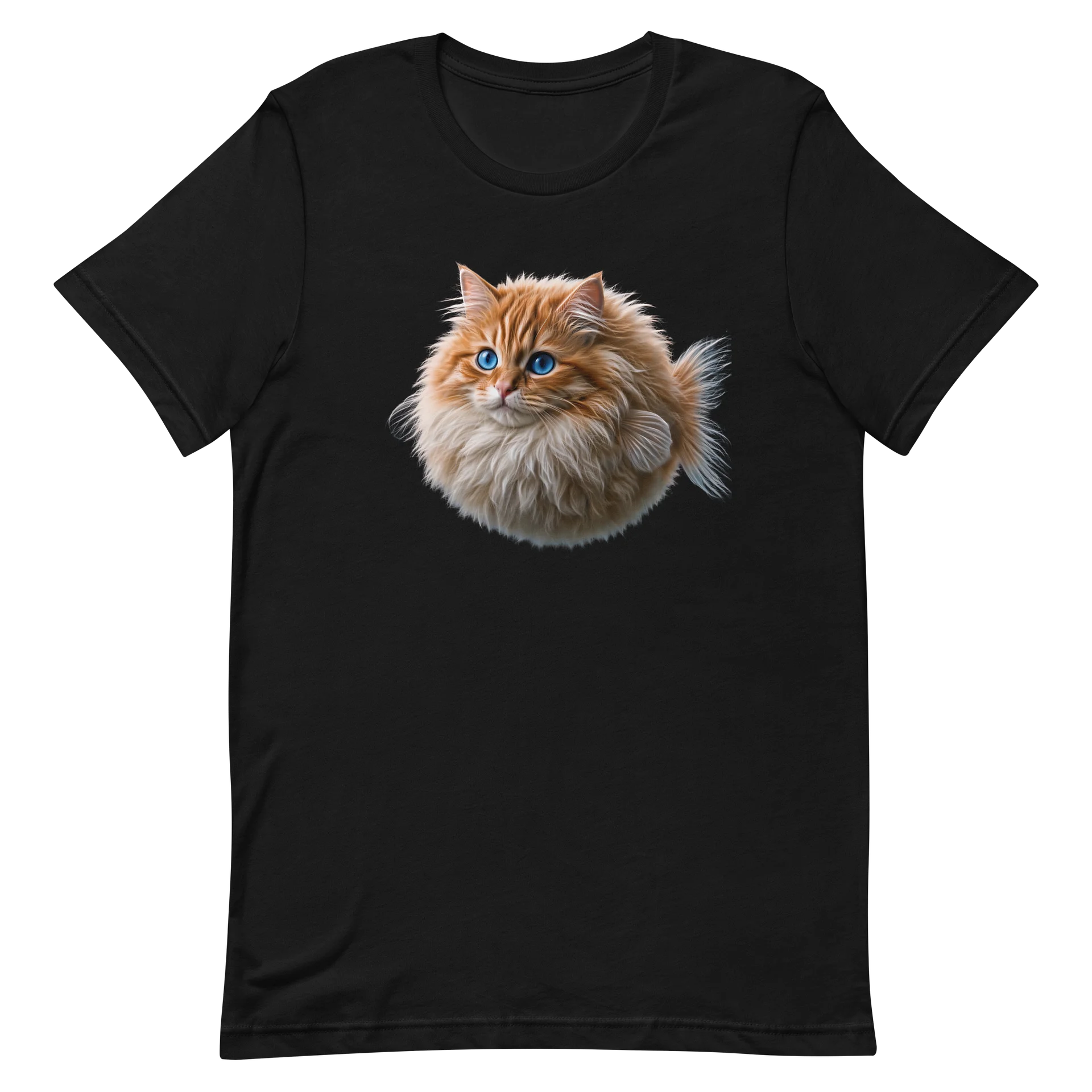 Women's My Favorite Cat Fish Tshirt Black product image (2)